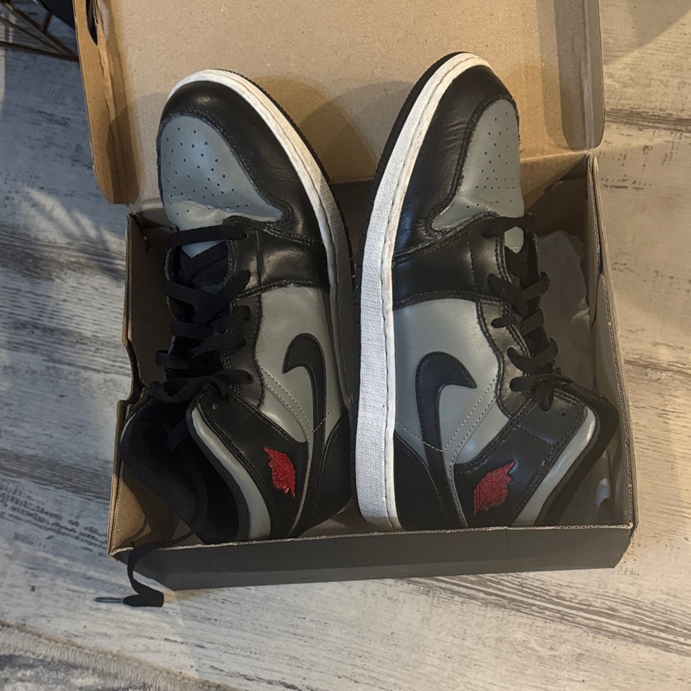 Jordan Black and Gray High-Top Sneakers